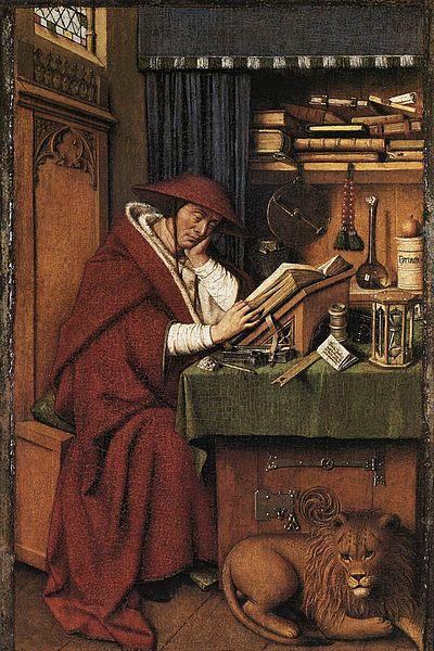 Jan Van Eyck St Jerome Norge oil painting art